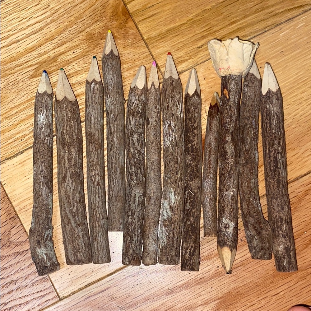 Rustic Wooden Colored Pencils